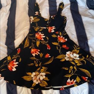 Floral Black Dress